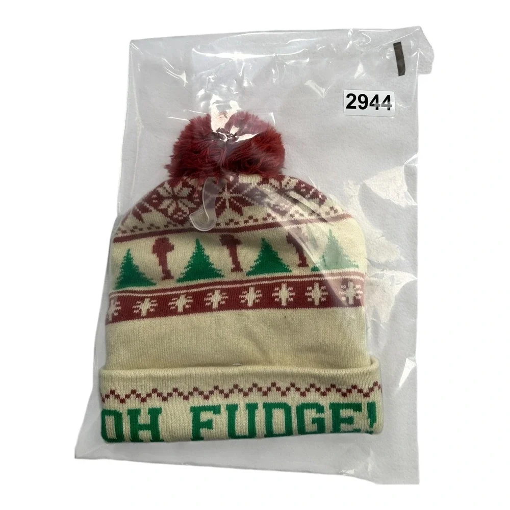 A Christmas Story Oh Fudge Knit Beanie‎ Hat with Pom Pom